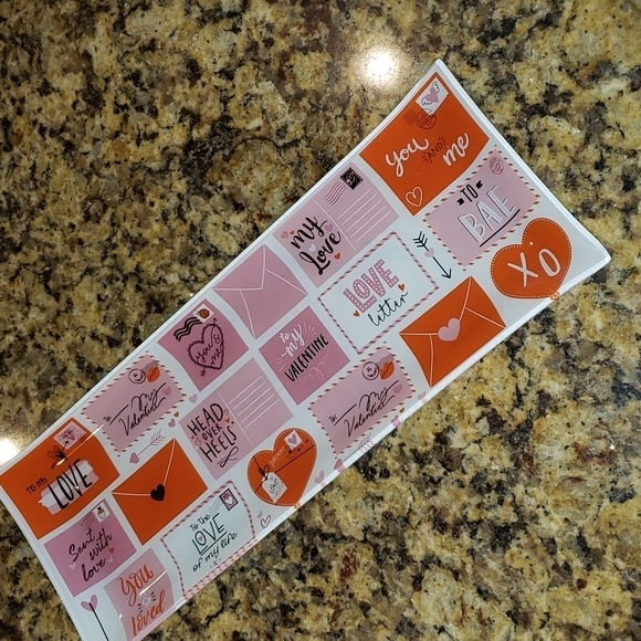 💜 NWT Valentines Day Long Rectangle Tray Jewelry Organizer - Picture 2 of 5